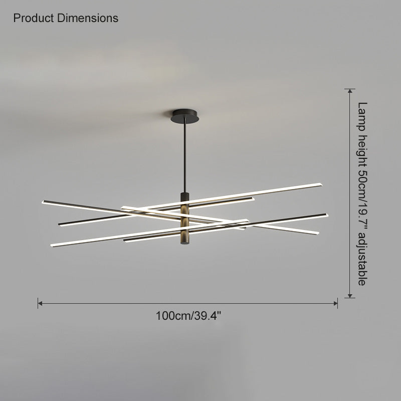 Lámpara de araña LED lineal ajustable WOMO-WM2026