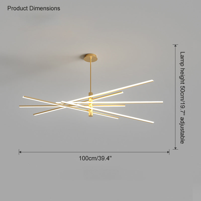 Lámpara de araña LED lineal ajustable WOMO-WM2026