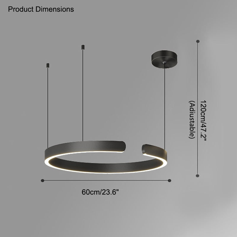 WOMO Lámparas Colgantes Anillo LED Negro/Dorado-WM2009