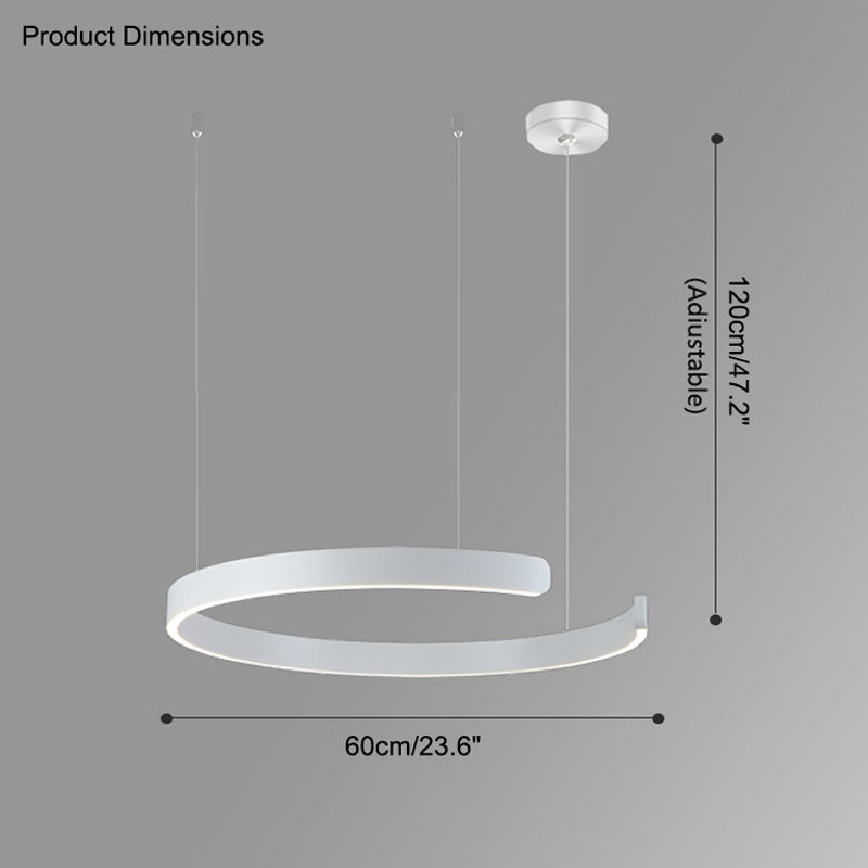 WOMO Lámparas Colgantes Anillo LED Negro/Dorado-WM2009