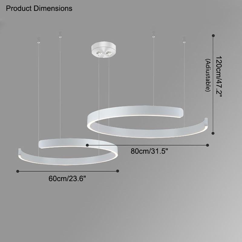 WOMO Lámparas Colgantes Anillo LED Negro/Dorado-WM2009