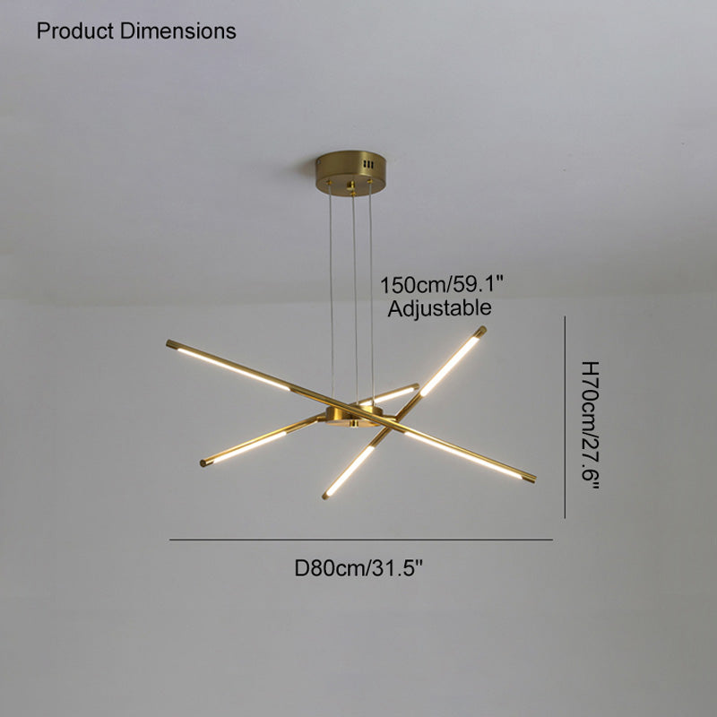 Lámpara de araña LED WOMO Light Rods-WM2034
