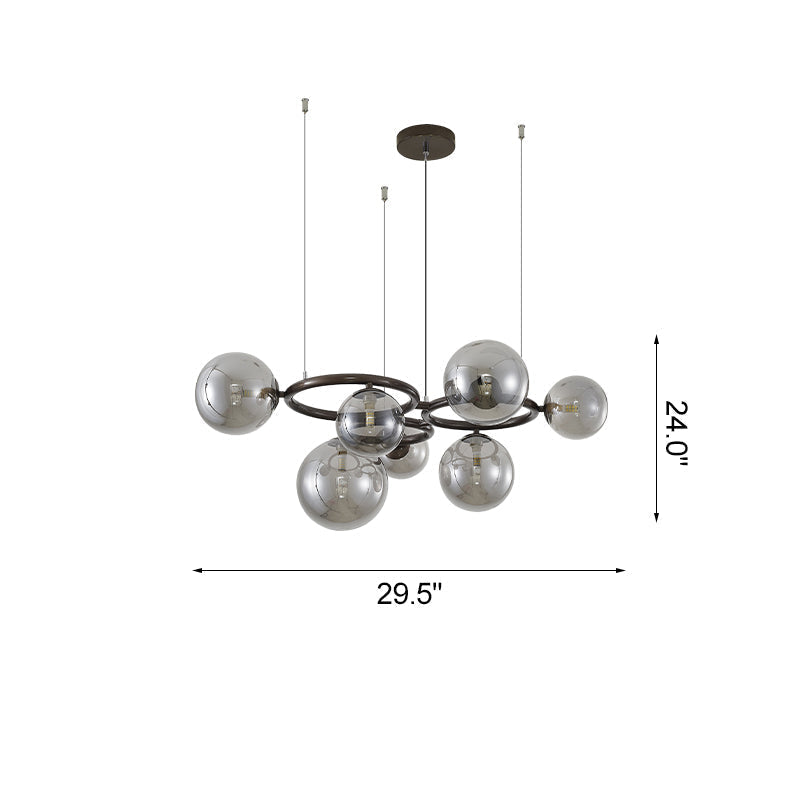 WOMO Lámparas Colgantes Colored Glass Ball Chandelier-WM2253