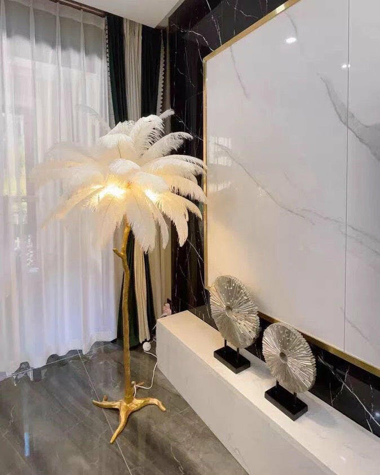 WOMO Lámpara de pie Feather Palm Tree - WM7000
