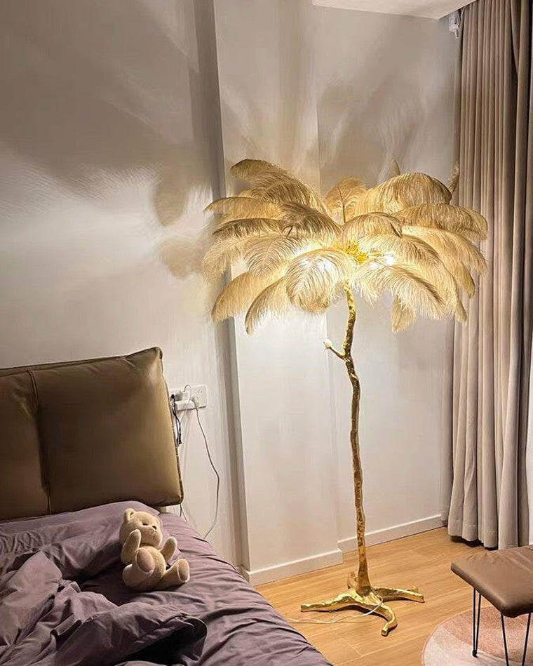 WOMO Lámpara de pie Feather Palm Tree - WM7000