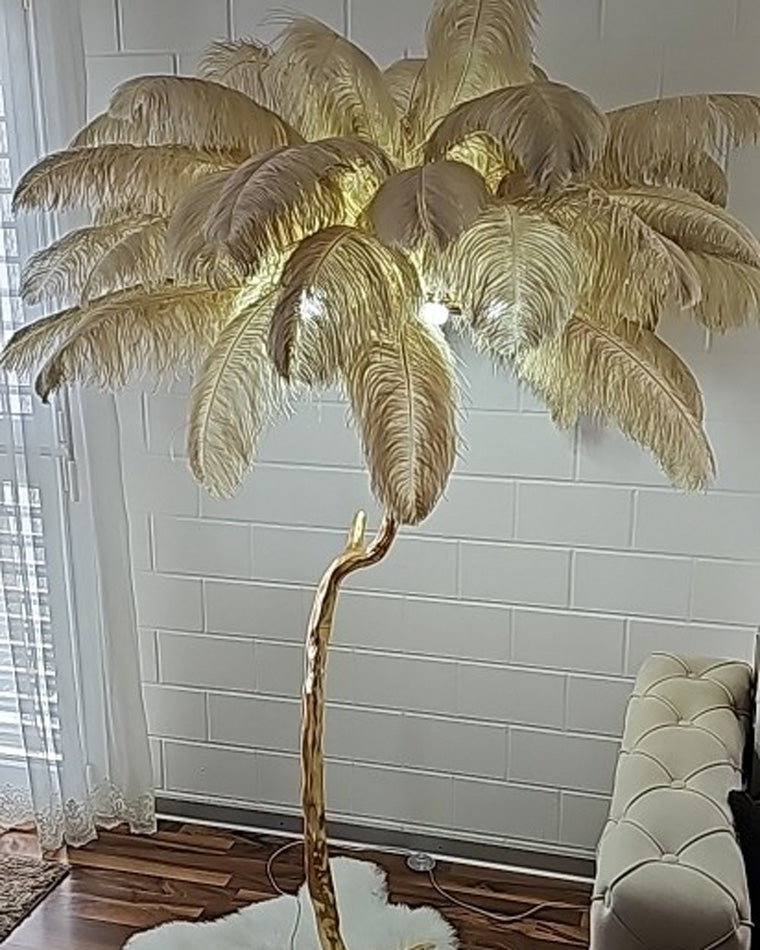 WOMO Lámpara de pie Feather Palm Tree - WM7000