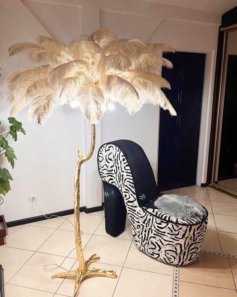 WOMO Lámpara de pie Feather Palm Tree - WM7000