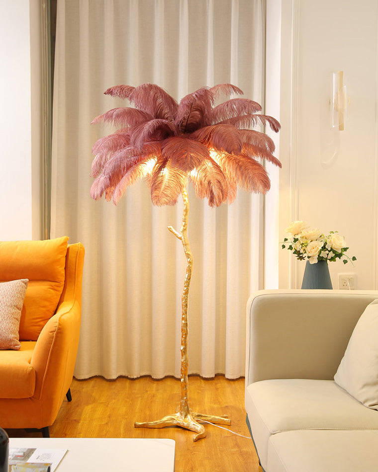 WOMO Lámpara de pie Feather Palm Tree - WM7000