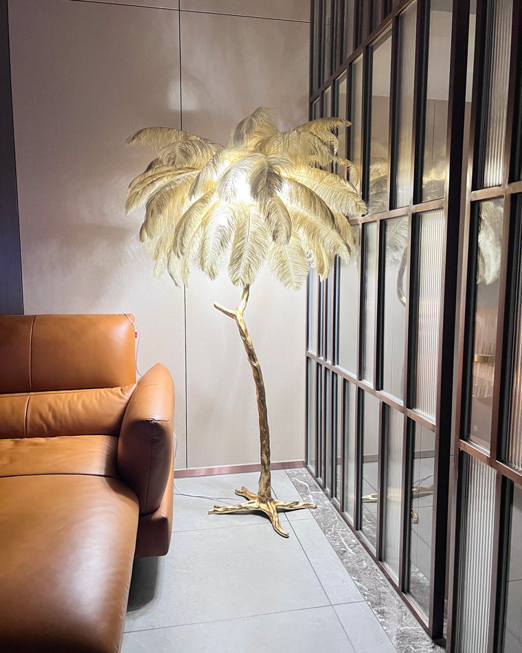WOMO Lámpara de pie Feather Palm Tree - WM7000