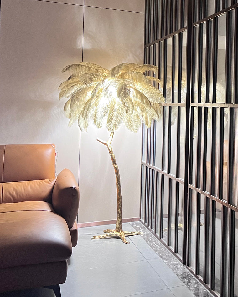 WOMO Lámpara de pie Feather Palm Tree - WM7000