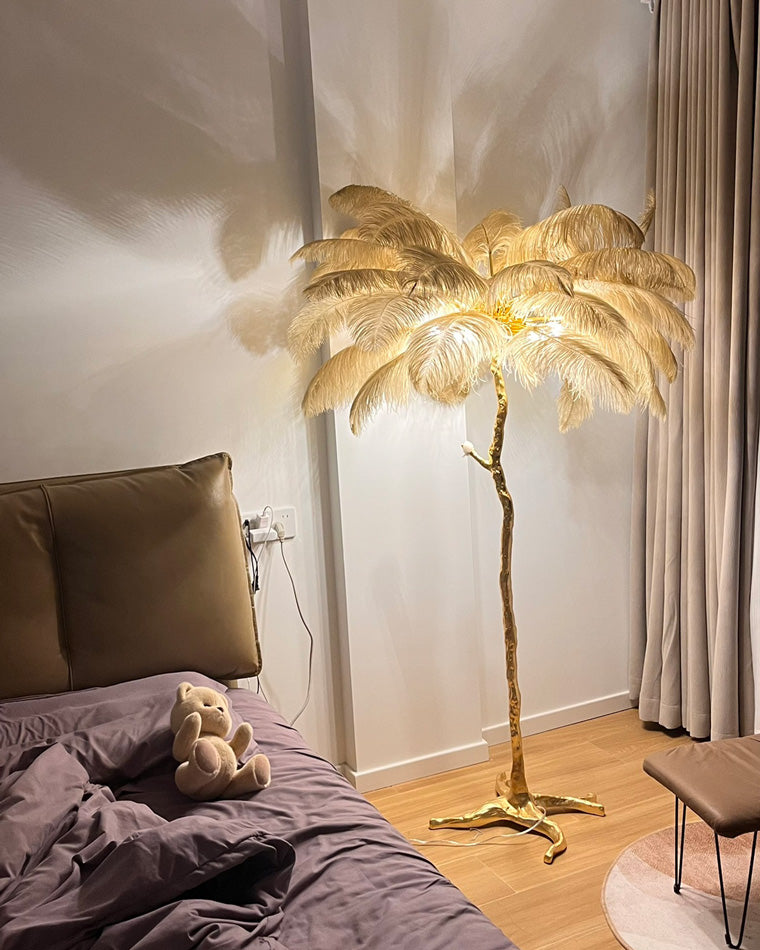 WOMO Lámpara de pie Feather Palm Tree - WM7000