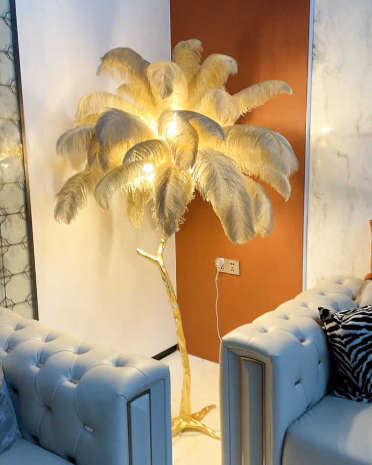 WOMO Lámpara de pie Feather Palm Tree - WM7000