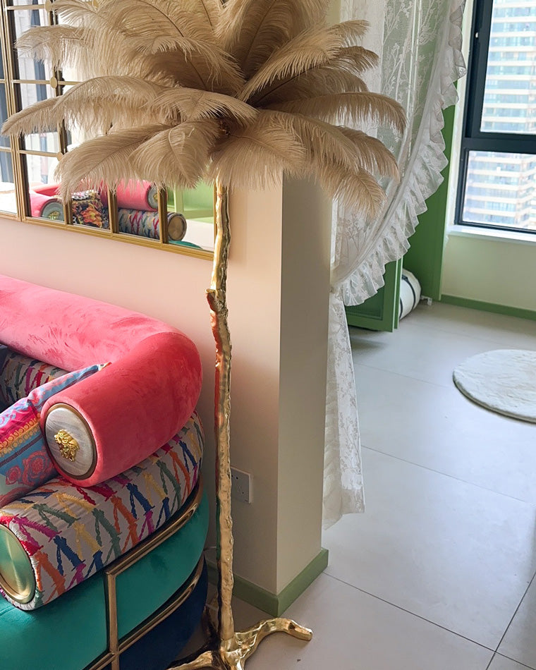 WOMO Lámpara de pie Feather Palm Tree - WM7000