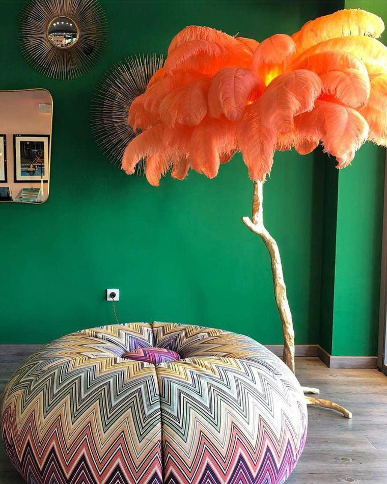 WOMO Lámpara de pie Feather Palm Tree - WM7000