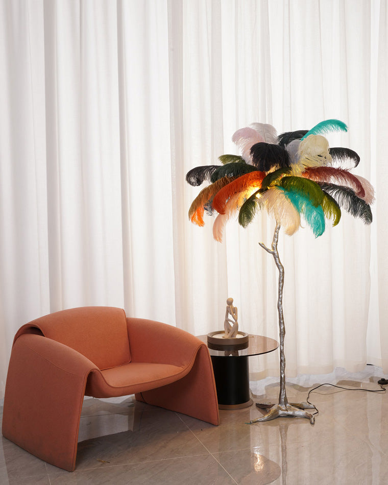 WOMO Lámpara de pie Feather Palm Tree - WM7000