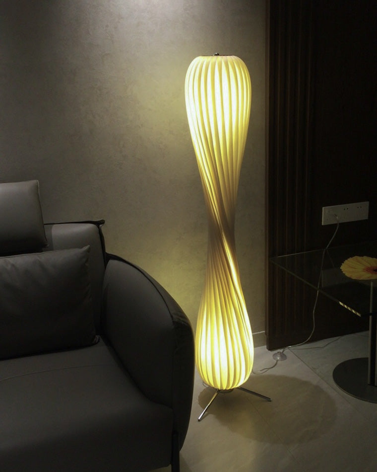 WOMO Lámpara de pie de madera Twisted Tower - WM7044