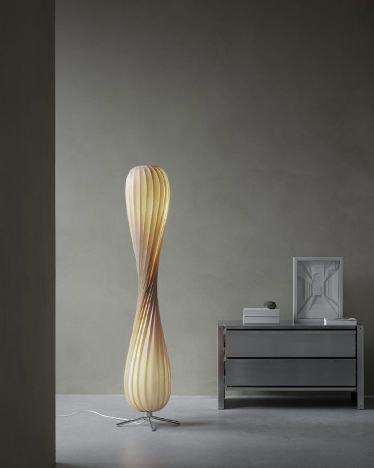 WOMO Lámpara de pie de madera Twisted Tower - WM7044