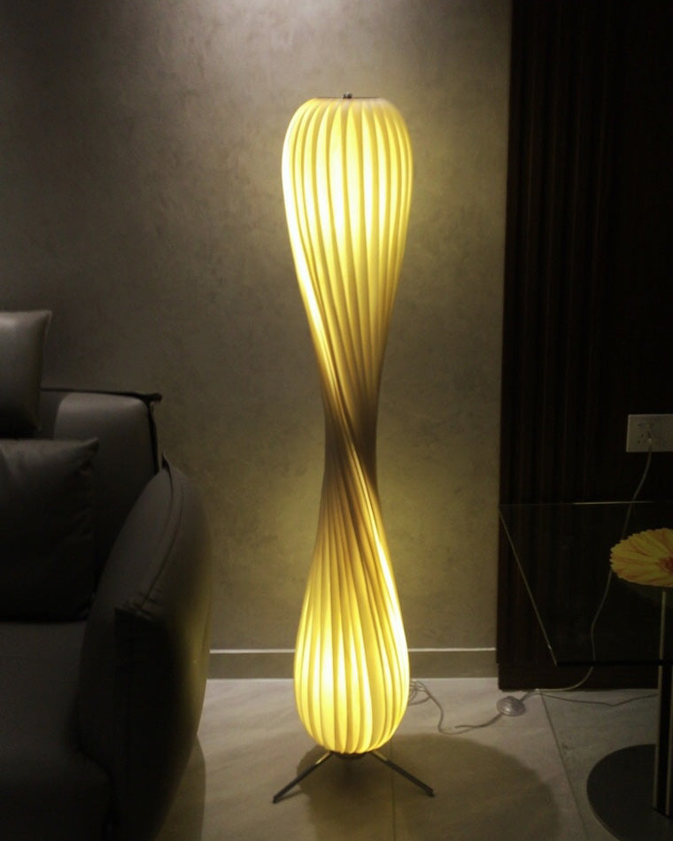 WOMO Lámpara de pie de madera Twisted Tower - WM7044