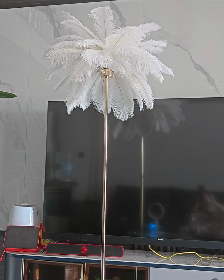 WOMO Lámpara de pie con forma de palmera y bandeja - WM7052