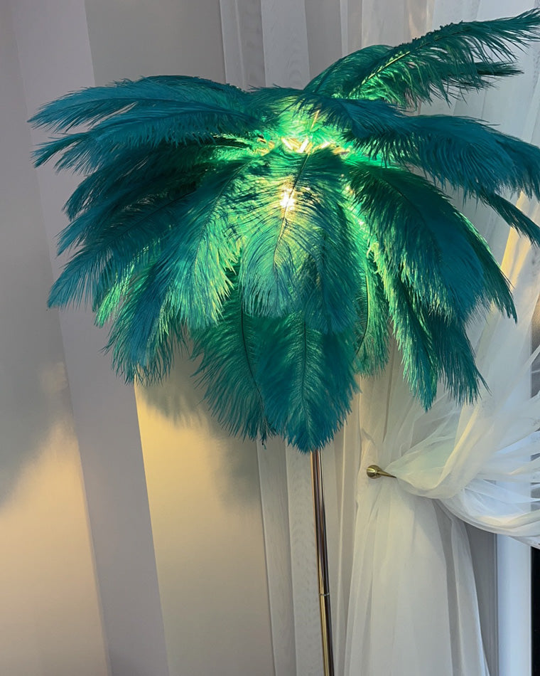 WOMO Lámpara de pie con forma de palmera y bandeja - WM7052