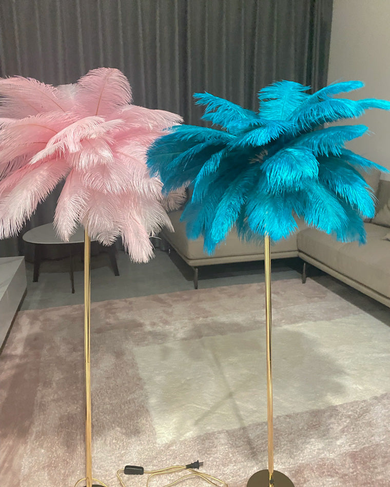 WOMO Lámpara de pie con forma de palmera y bandeja - WM7052