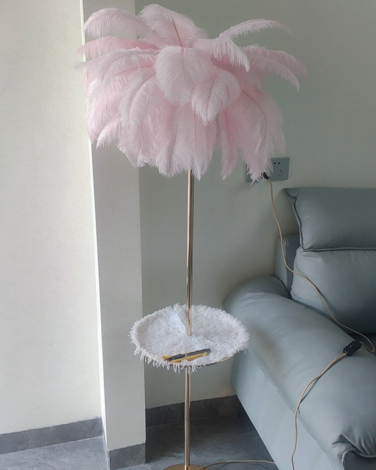 WOMO Lámpara de pie con forma de palmera y bandeja - WM7052