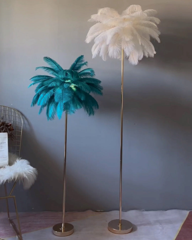 WOMO Lámpara de pie con forma de palmera y bandeja - WM7052