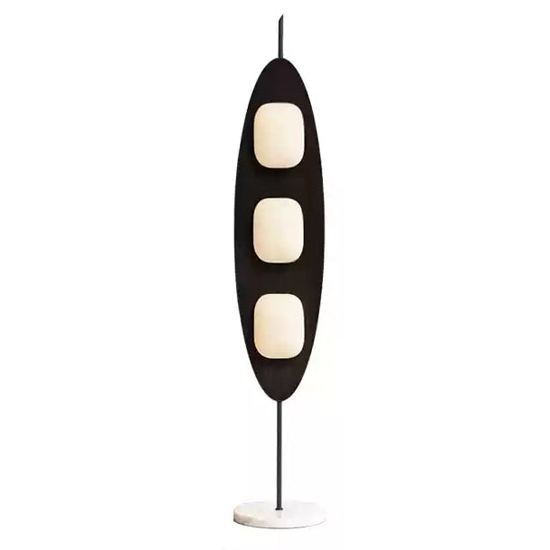 WOMO Lámpara de pie ovalada de madera moderna - WM7080