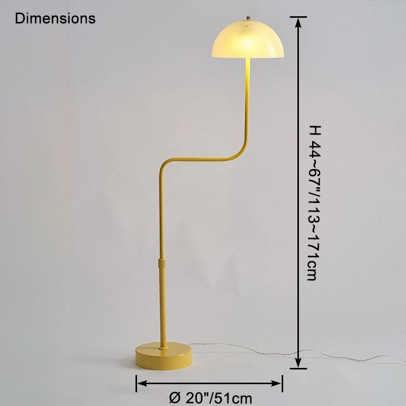 WOMO Telescopic Floor Lamp with Glass Dome - WM7097