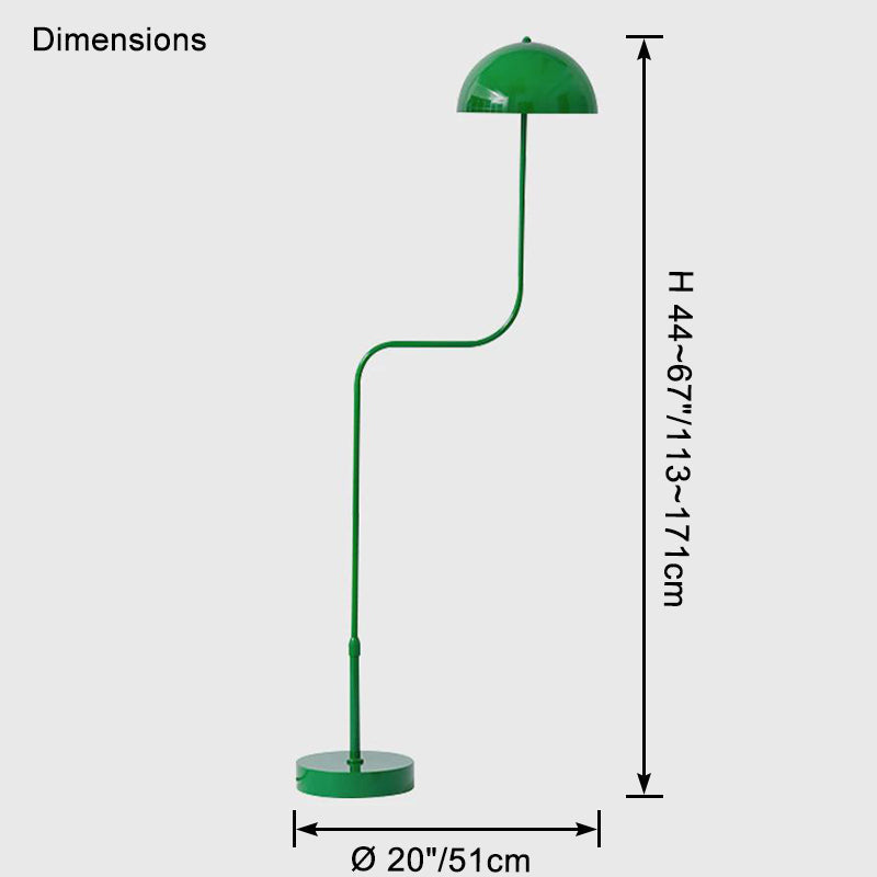 WOMO Telescopic Floor Lamp with Glass Dome - WM7097