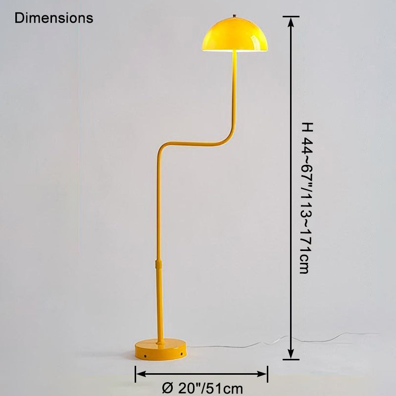 WOMO Telescopic Floor Lamp with Glass Dome - WM7097