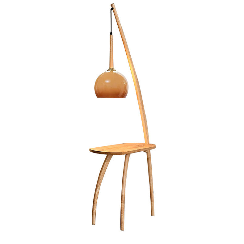 WOMO Wooden Hanging Floor Lamp with Table - WM7130