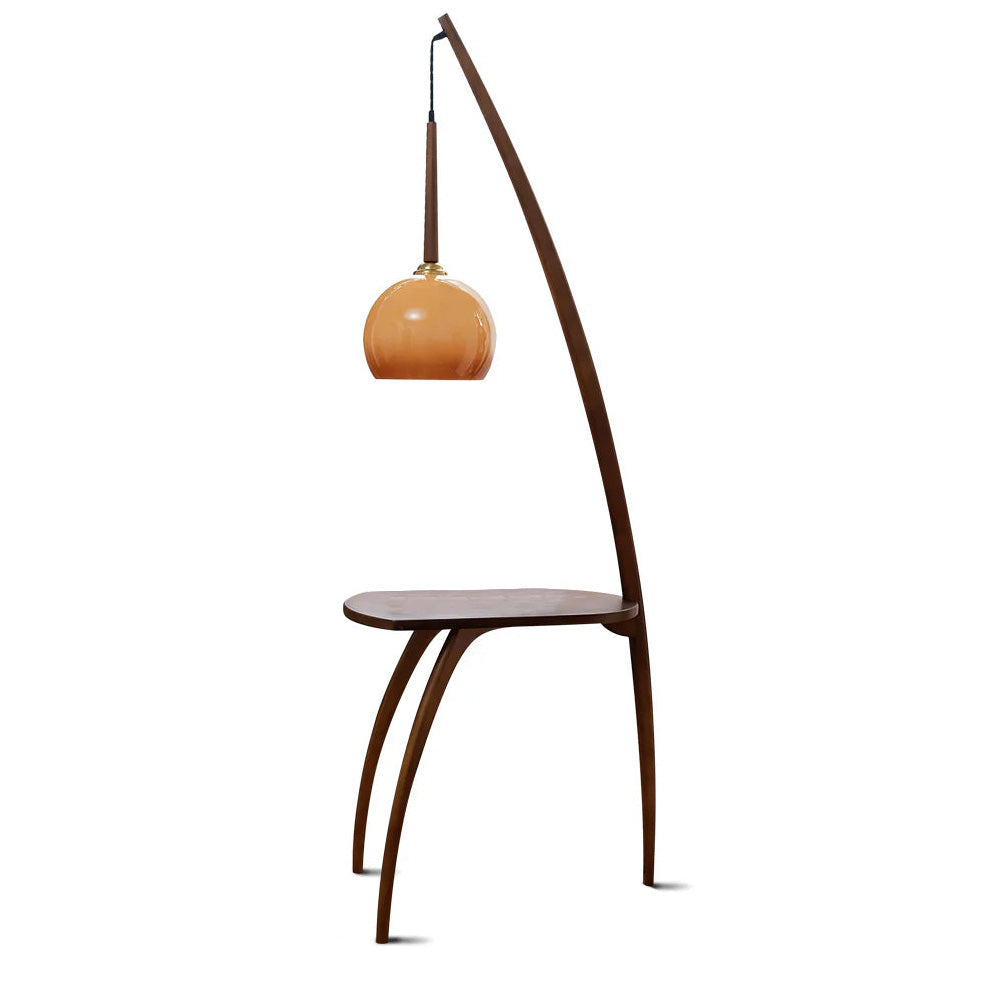 WOMO Wooden Hanging Floor Lamp with Table - WM7130
