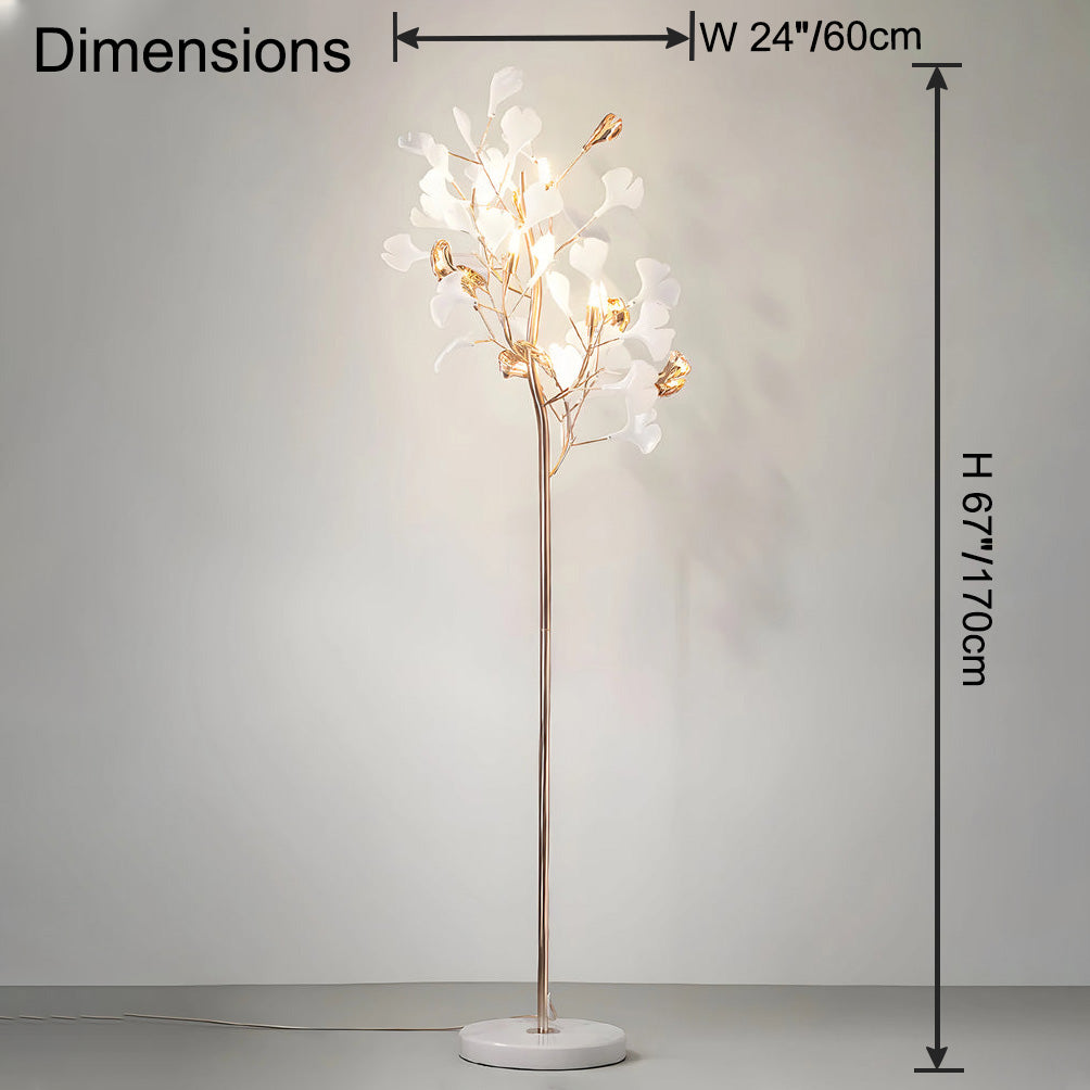 WOMO Ginkgo Tree Shaped Ceramic Floor Lamp - WM7137