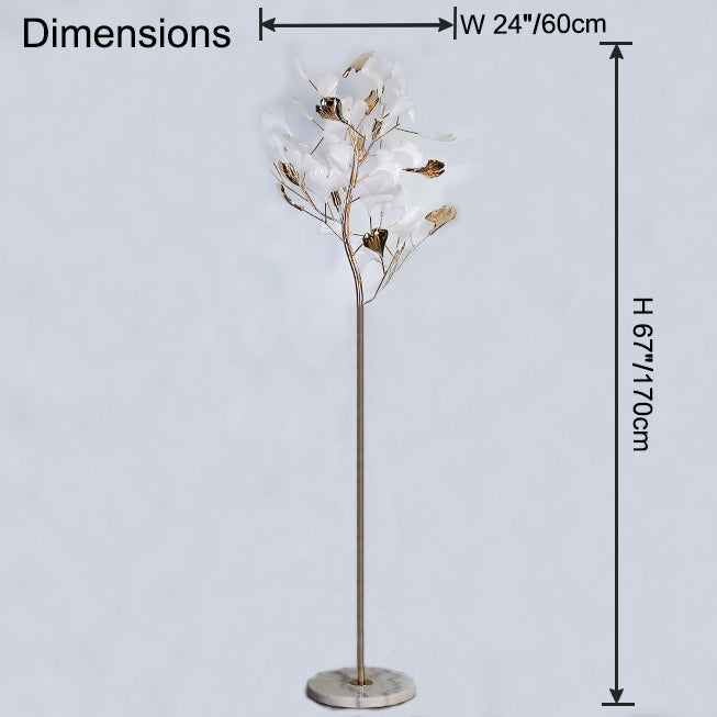 WOMO Ginkgo Tree Shaped Ceramic Floor Lamp - WM7137