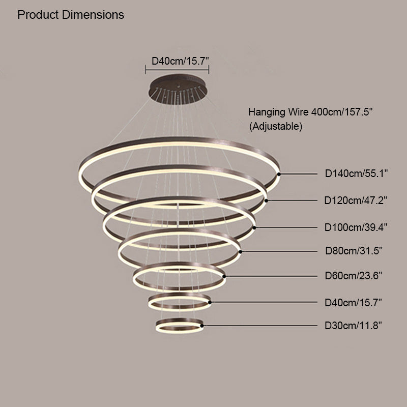 WOMO Lámparas Colgantes LED Anillos Escalonados-WM2159