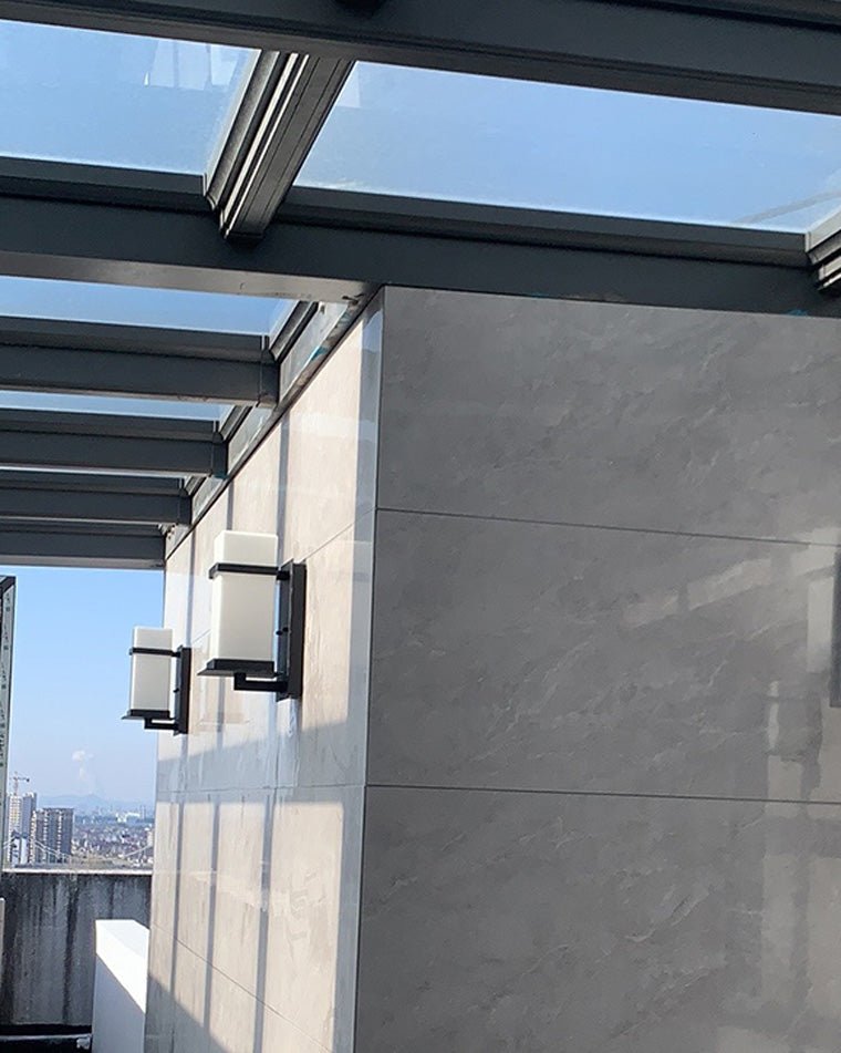 Aplique de pared exterior WOMO de cristal esmerilado - WM9202