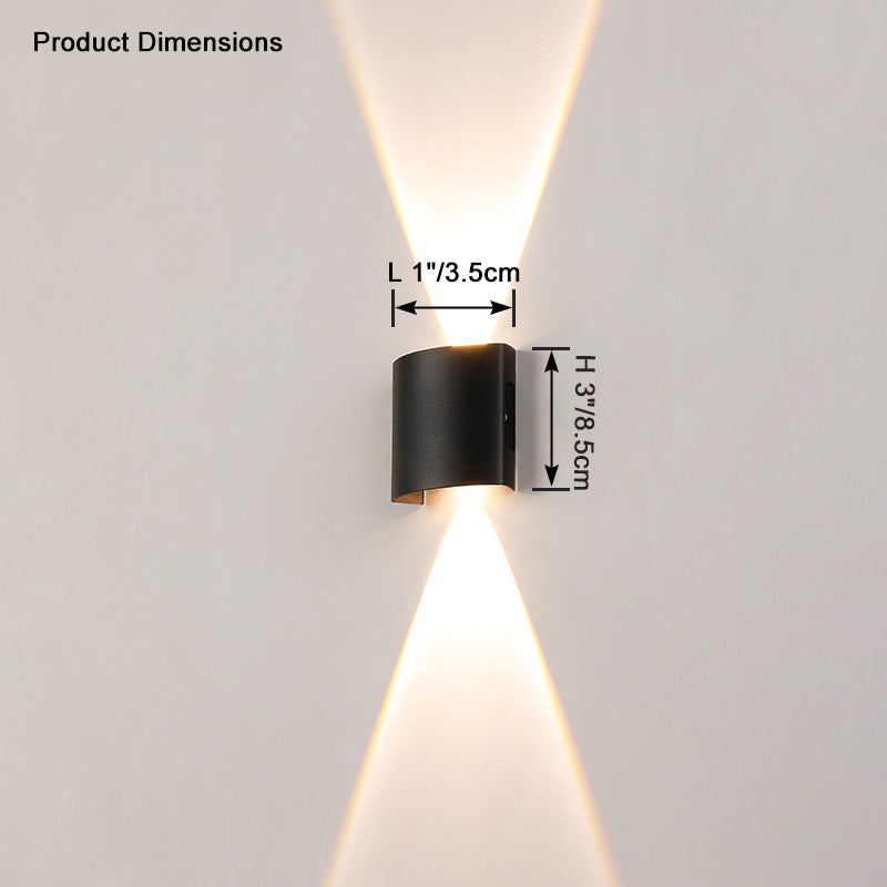 WOMO Aplique de pared para exteriores con iluminación vertical y horizontal - WM9084