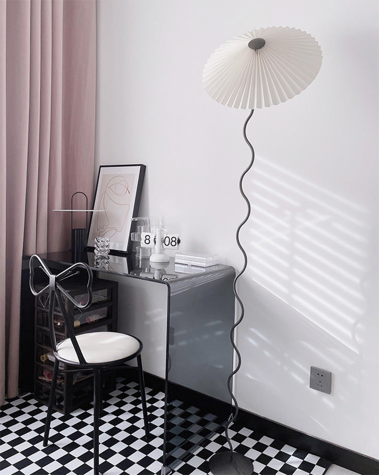 Lámpara de mesa WOMO con pliegues ondulados - WM8001