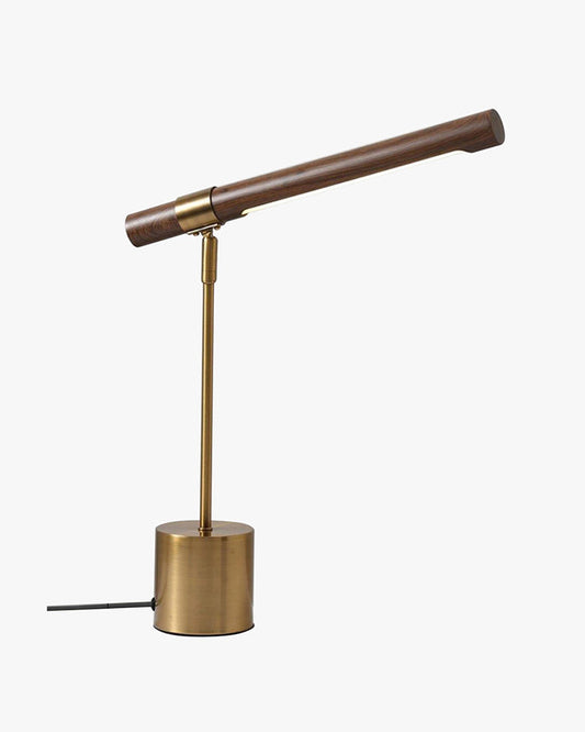 Lámpara de mesa voladiza WOMO con aspecto de nogal - WM8010