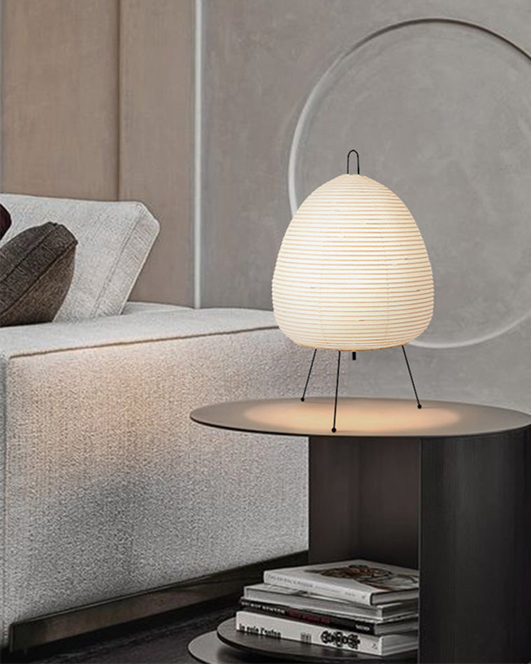 Lámpara de mesa tipo farol de papel con trípode japonés WOMO-WM8023