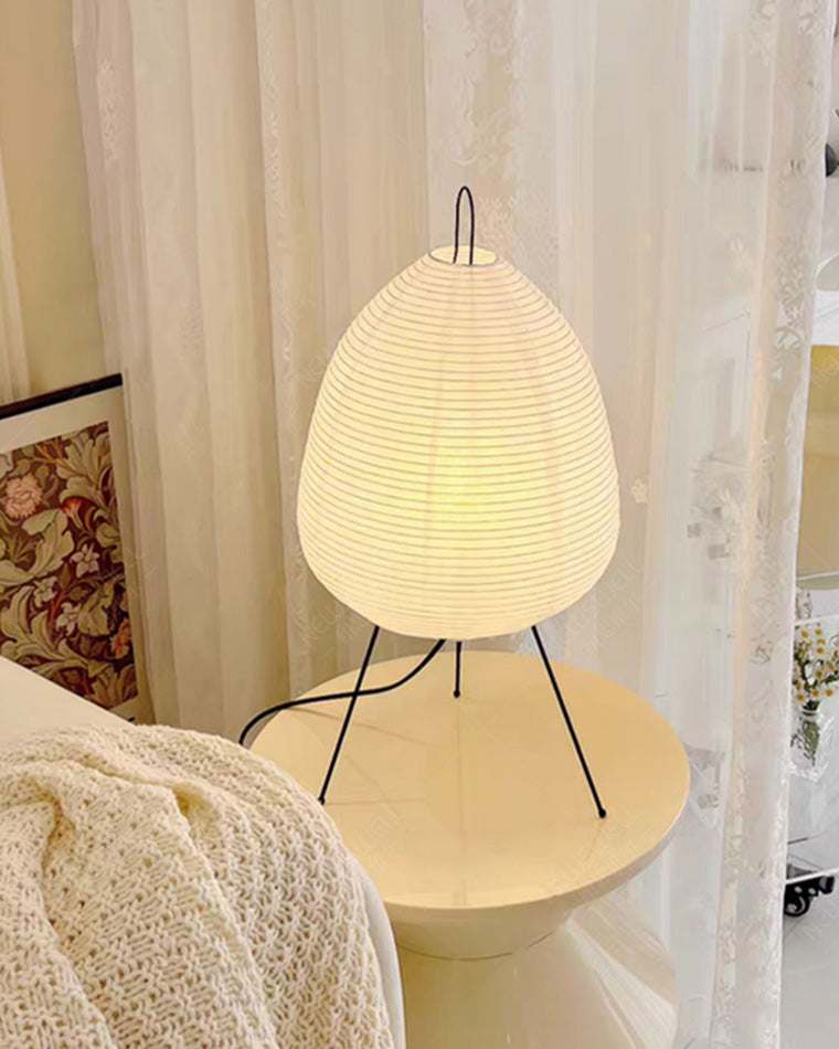 Lámpara de mesa tipo farol de papel con trípode japonés WOMO-WM8023