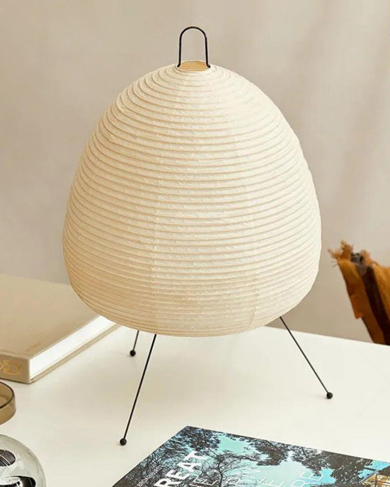 Lámpara de mesa tipo farol de papel con trípode japonés WOMO-WM8023