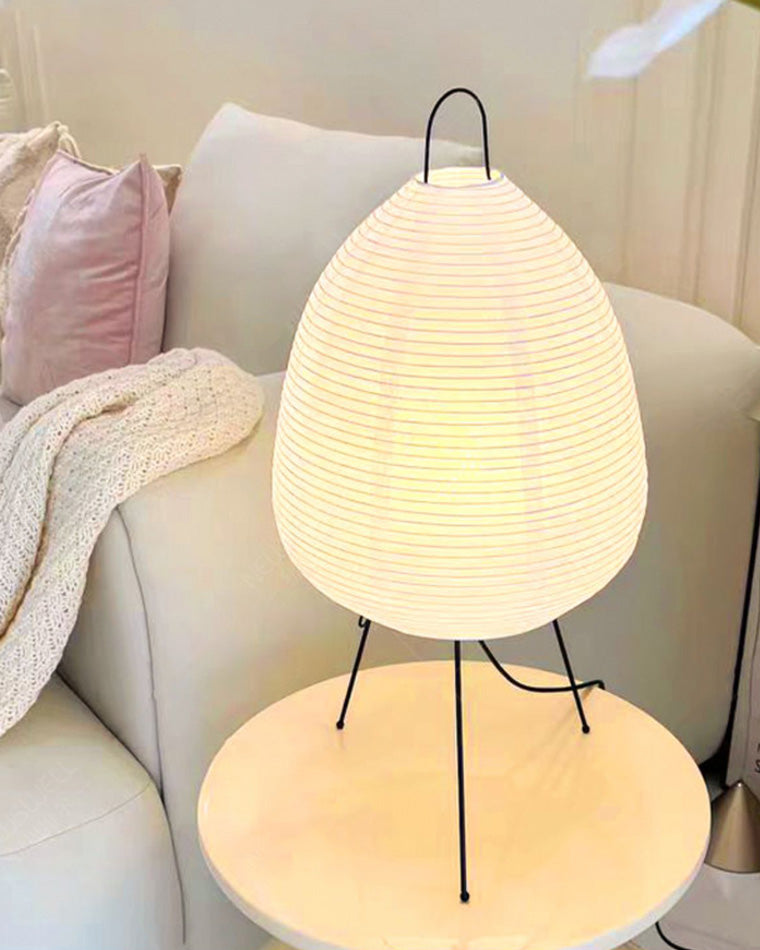 Lámpara de mesa tipo farol de papel con trípode japonés WOMO-WM8023