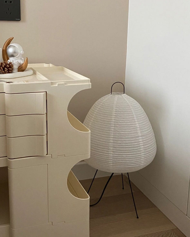 Lámpara de mesa tipo farol de papel con trípode japonés WOMO-WM8023