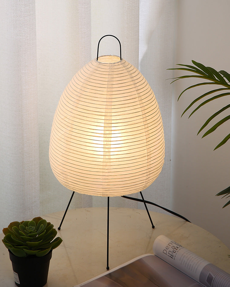Lámpara de mesa tipo farol de papel con trípode japonés WOMO-WM8023