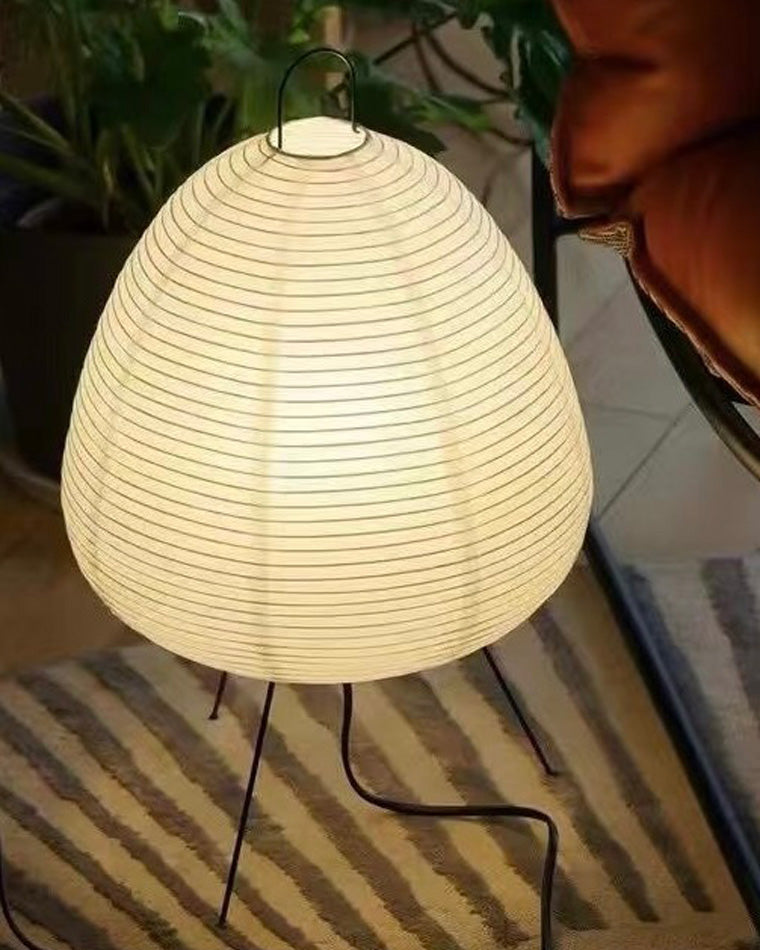 Lámpara de mesa tipo farol de papel con trípode japonés WOMO-WM8023