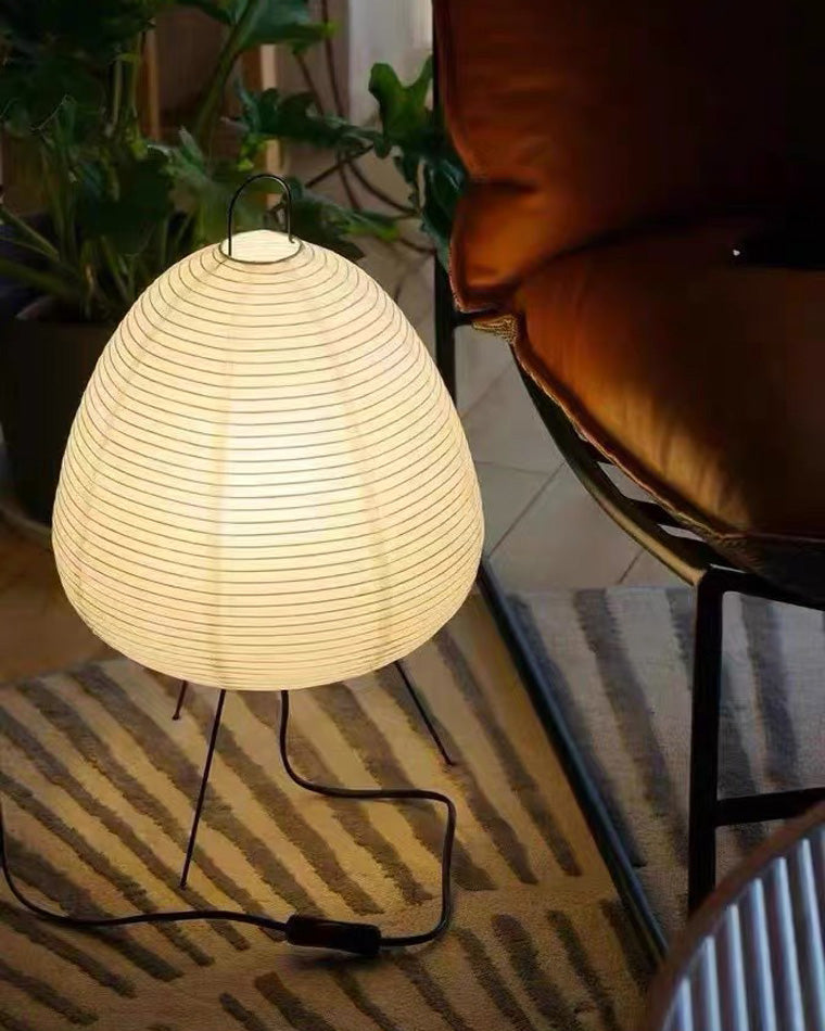 Lámpara de mesa tipo farol de papel con trípode japonés WOMO-WM8023