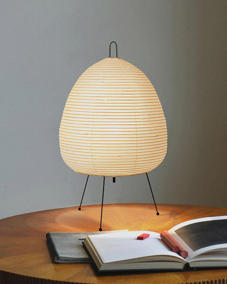 Lámpara de mesa tipo farol de papel con trípode japonés WOMO-WM8023