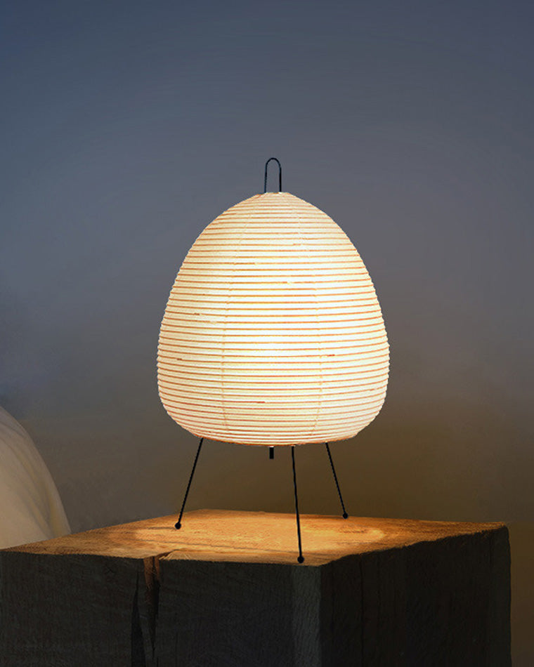 Lámpara de mesa tipo farol de papel con trípode japonés WOMO-WM8023